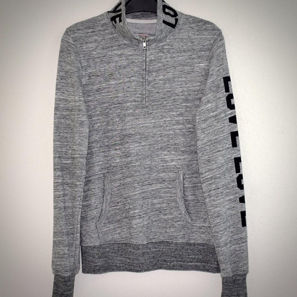 Reflex Gray Half Zip Sweatshirt Sweater L Cotton